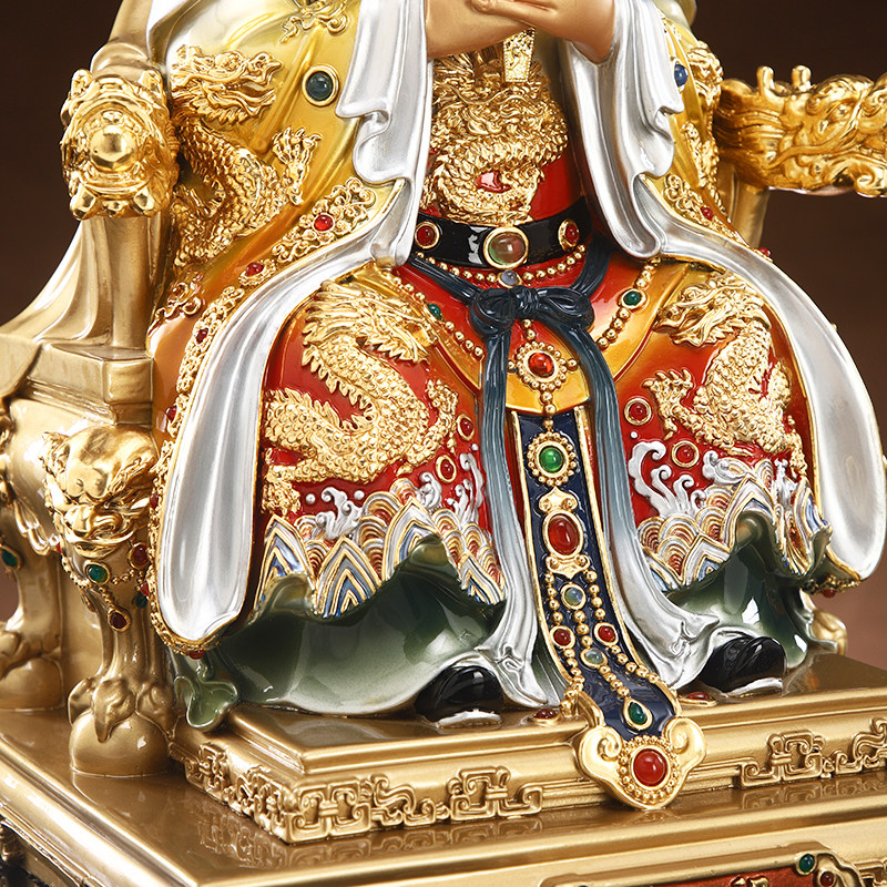 神像圣母台湾纯铜妈祖雕像湄洲天上娘娘天后装饰摆件