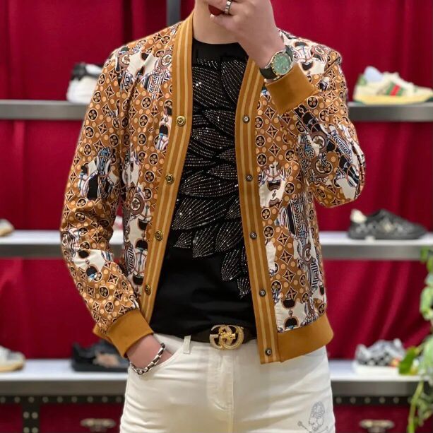 2022春夏男士外套薄款潮流韩版修身长袖夹克高端欧货休闲棒球服男