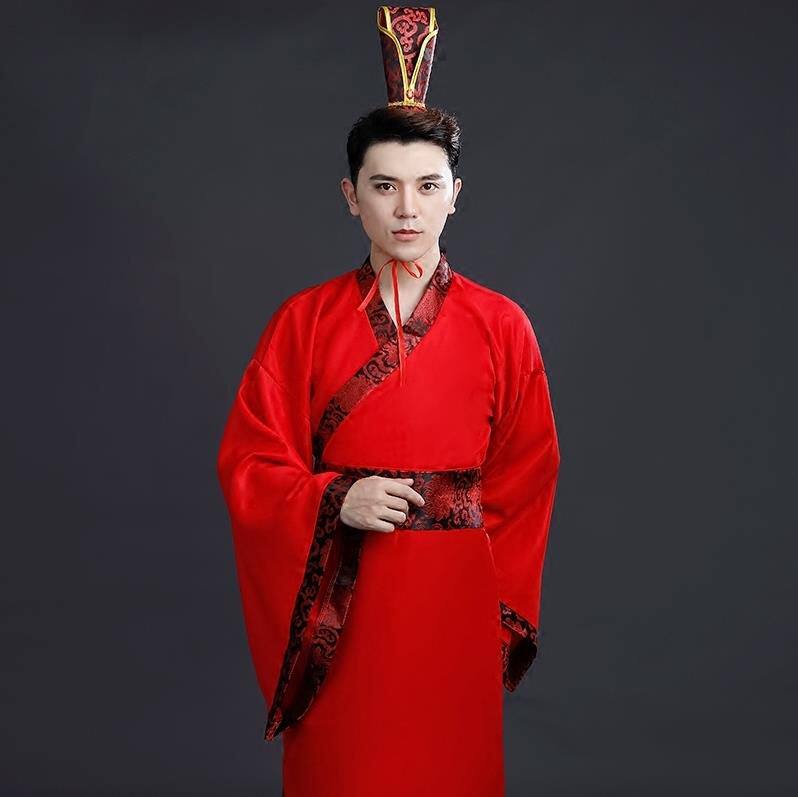 衣服戏服长发秦汉少侠秦朝战国时期汉服男古装民族服装