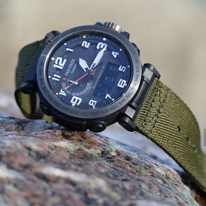 实体卡西欧登山prw6600y1pryb360t7光能电波男士手腕日韩腕表