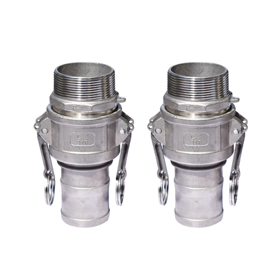 304不锈钢快速接头扳把卡扣式外丝插管1寸钢丝软管皮管水管直接头