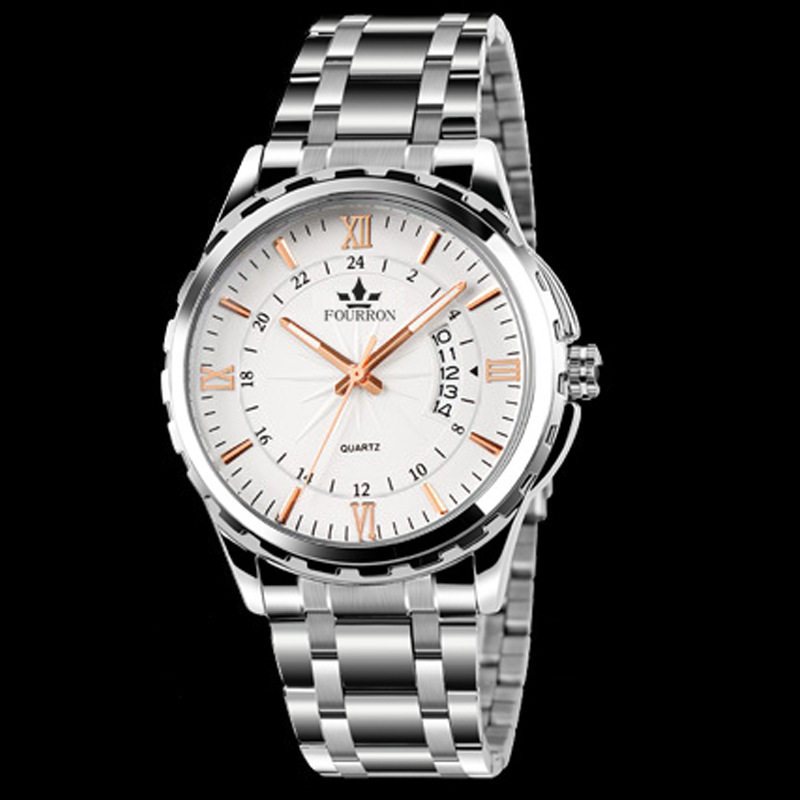 2020学生日历夜光精钢不锈钢男士腕表石英表机械国产腕表