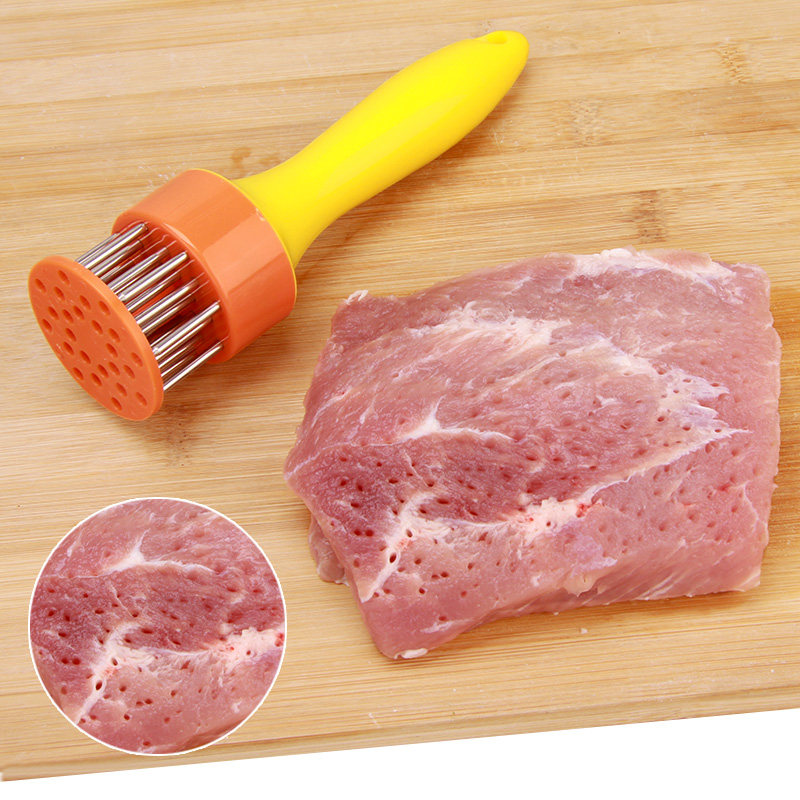 嫩肉不锈钢松肉针西餐牛排猪排敲肉器彩盒装敲肉锤