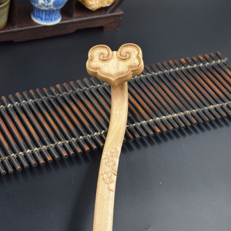 红木摆件文房道具配饰汉服惜物国风手持如意仿明木雕