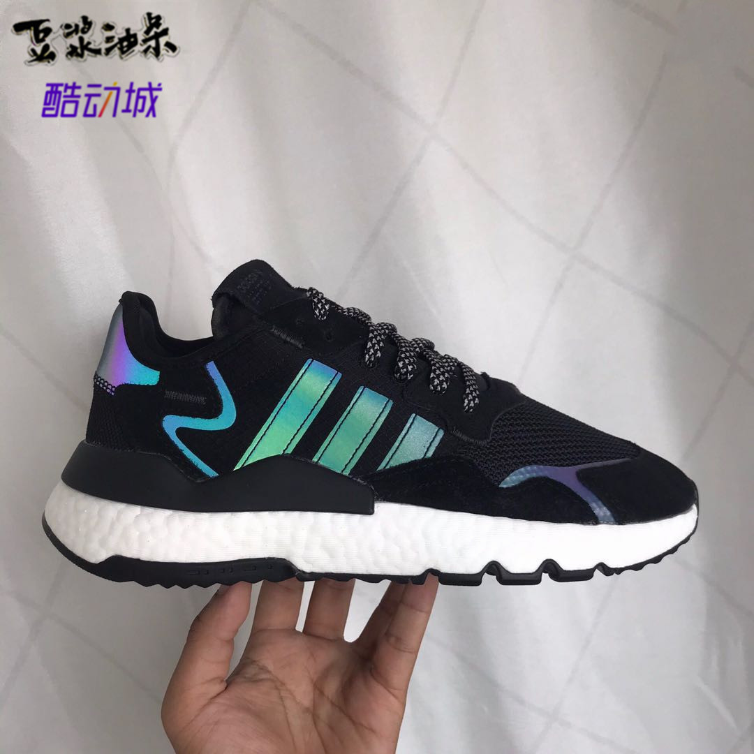 adidas三叶草nitejogger夜行者男女boost爆米花缓震休闲鞋跑步鞋