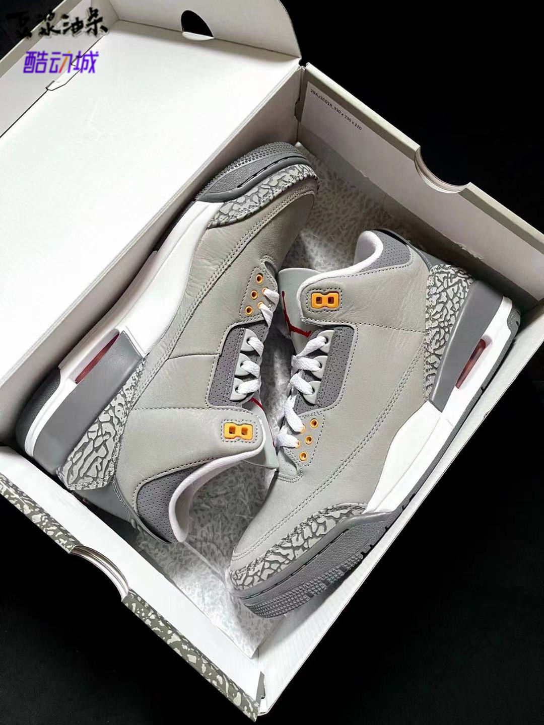 airjordanaj3酷灰水泥泥灰爆裂裂纹男女女篮篮球鞋