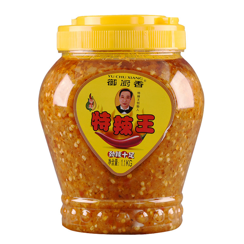 御厨香特辣王1.1kg超辣超天椒蒜辣椒酱大瓶餐厅辣椒酱
