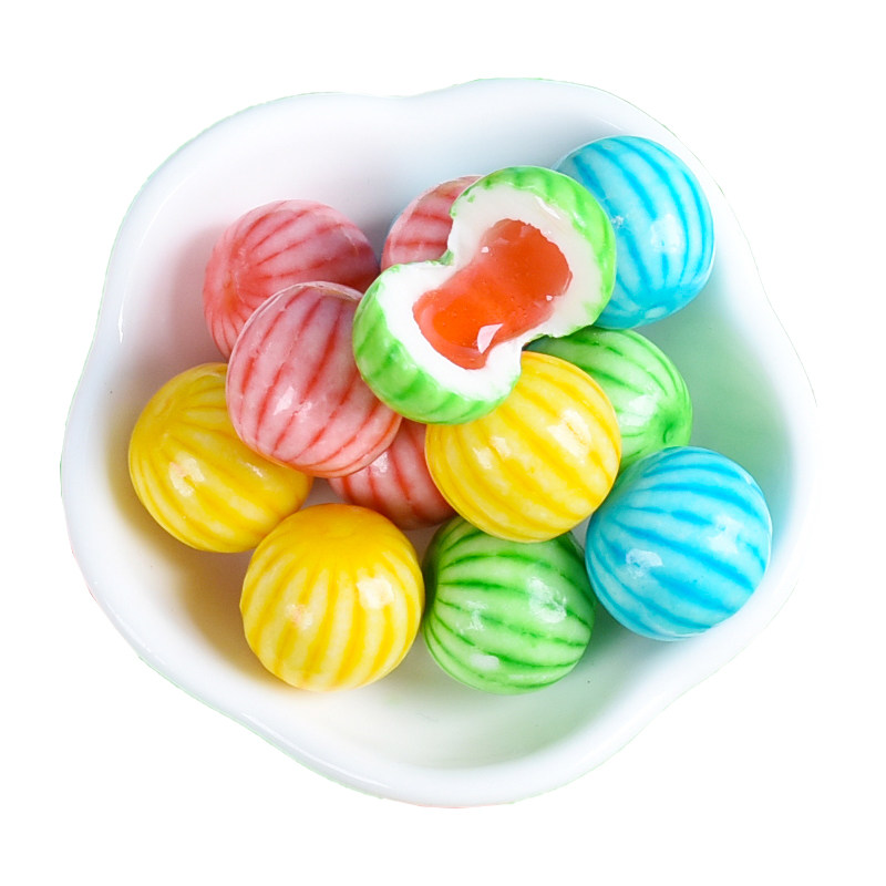 漂亮西瓜泡泡糖童年网红爆浆糖果分享儿童口香糖口香糖