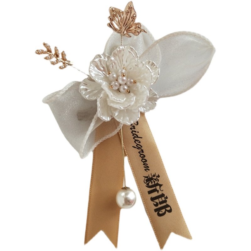 胸花蝶恋花胸针欧式气质新娘新郎结婚婚纱伴娘胸花