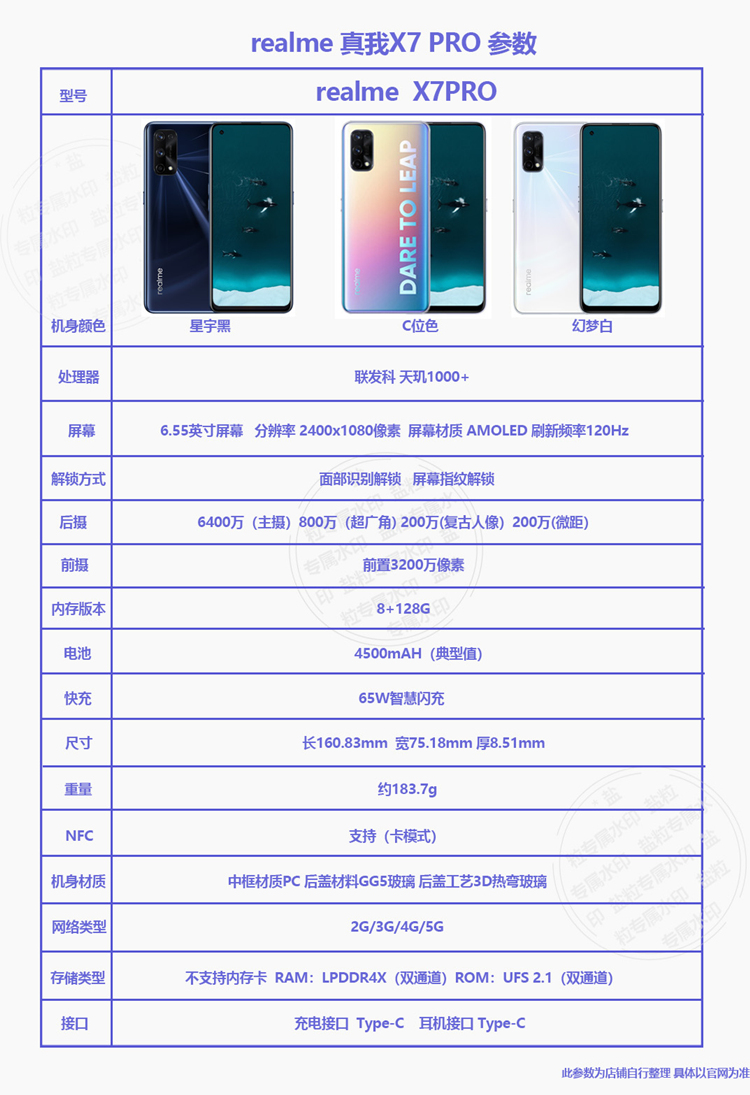 x7pro参数配置图片