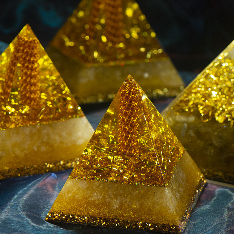 奥罡许愿招财健康康旺人气奥根能量塔orgone水晶摆件