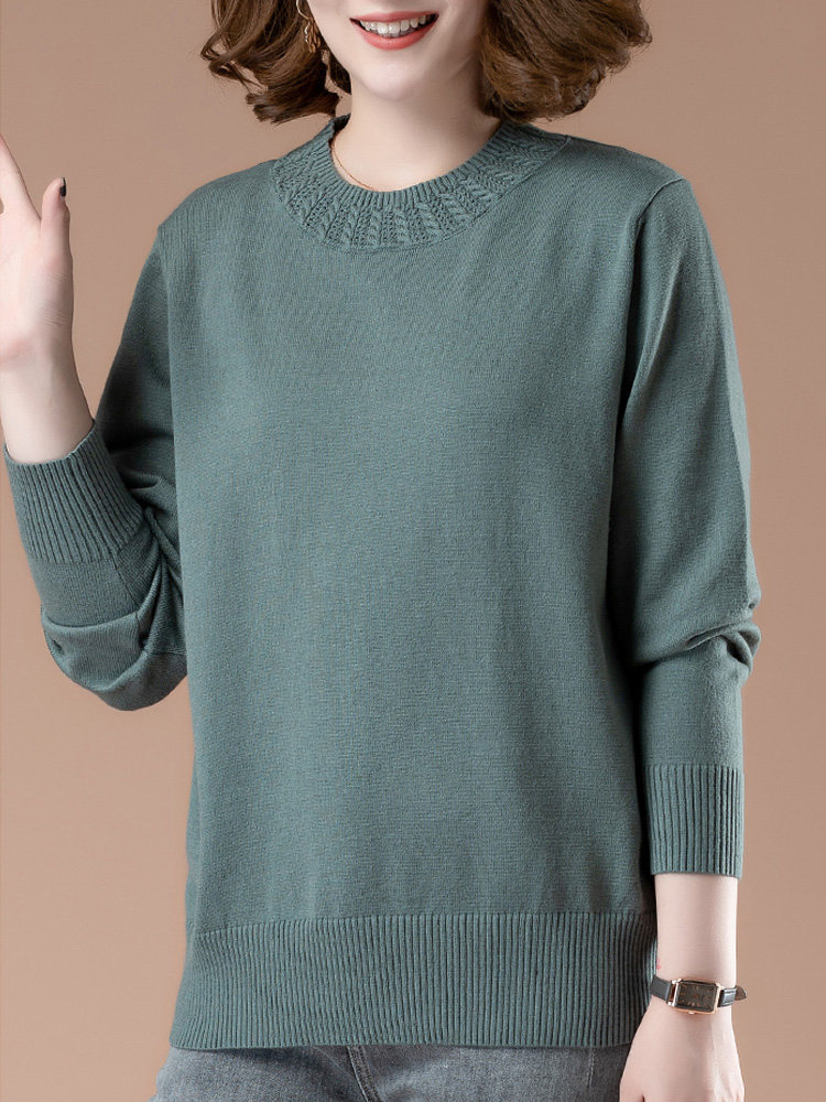 蔓缇莉莎加肥加大毛衣宽松洋气妈妈针织衫内搭毛针织衫