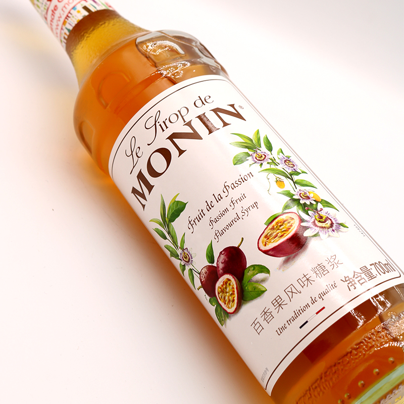 配方monin莫林百香果风味糖浆百香果果700ml咖啡糖浆