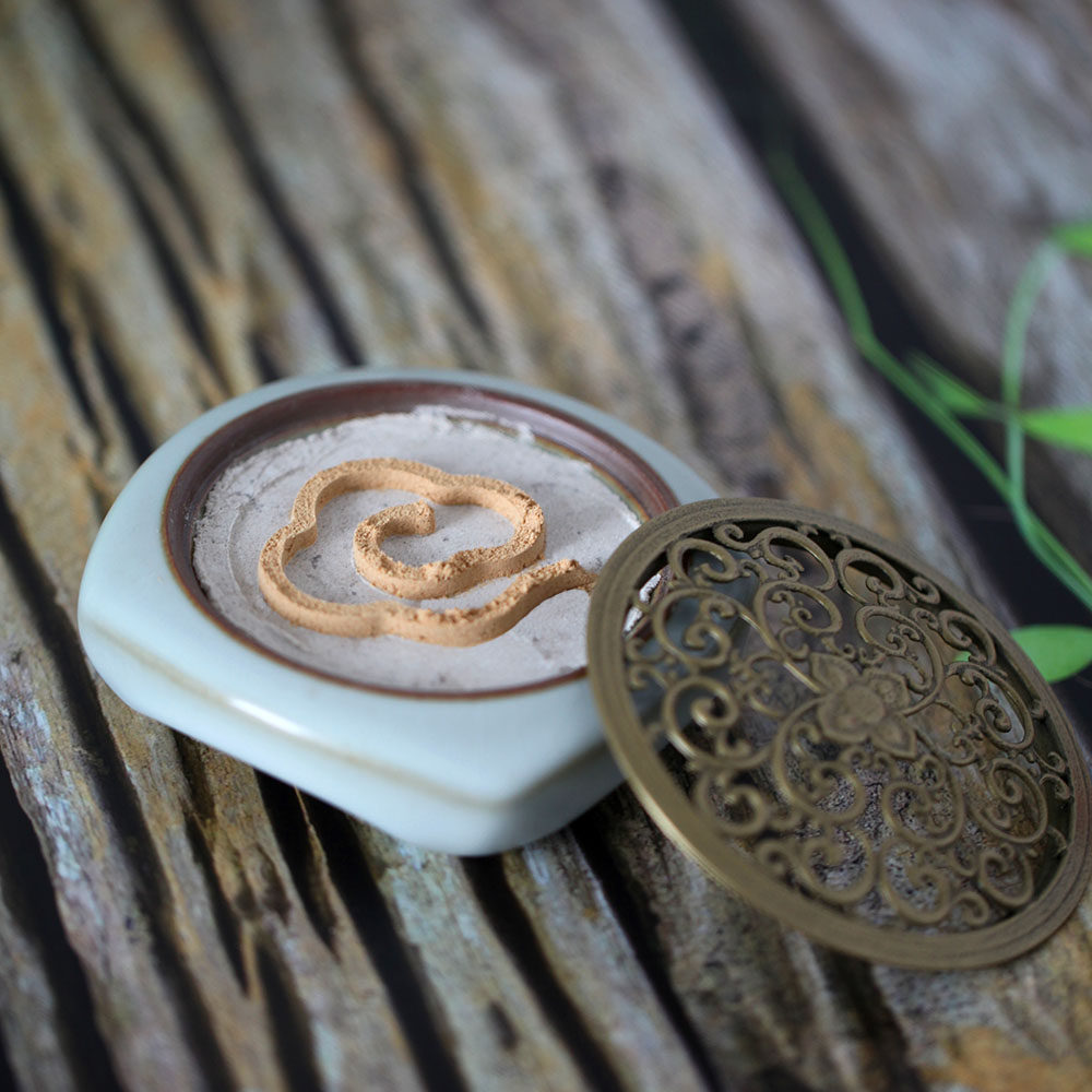 一条香篆炉香具仿古家用檀香盘香香炉室内创意香薰炉