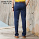 Disini slave middle-aged men's jeans high waist deep high stretch high-stretch large size pants loose straight business casual Disini slave middle-aged men's jeans high waist deep high stretch high-stretch large size pants loose straight business casual