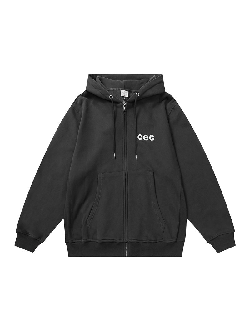 cec韩国代购宽松连帽拉链开衫卫衣街头chancechance卫衣