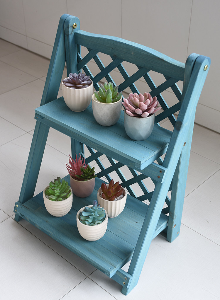 花架子桌面多肉植物置物架盆栽复古阳台客厅美式花架