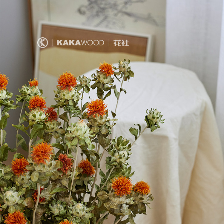 ins简约天然干花干燥花橙菠萝橱窗摆设插花干花