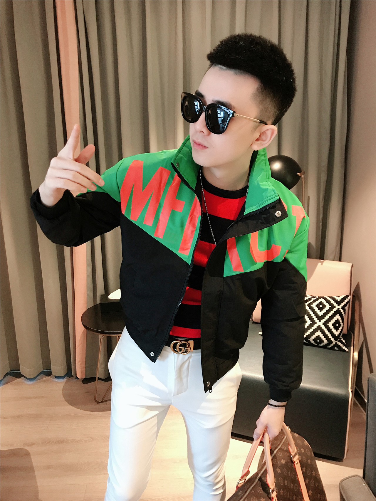 冬季男士外套修身韩版短款棉服精神社会小伙棉袄快手网红同款棉衣