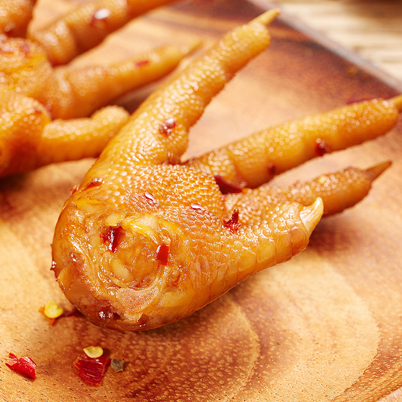 93无穷烤鸡爪60g香辣蜂蜜鸡抓爱辣麻辣鸡爪子鸡脚