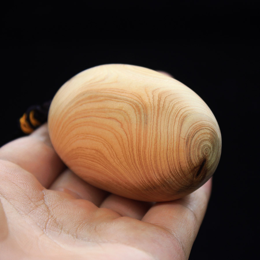 正宗天然太行崖柏随形木雕椭圆形养生文玩盘玩木雕