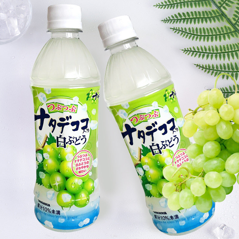 日本进口sangaria三佳佳丽椰纤果白葡萄饮料含椰果味