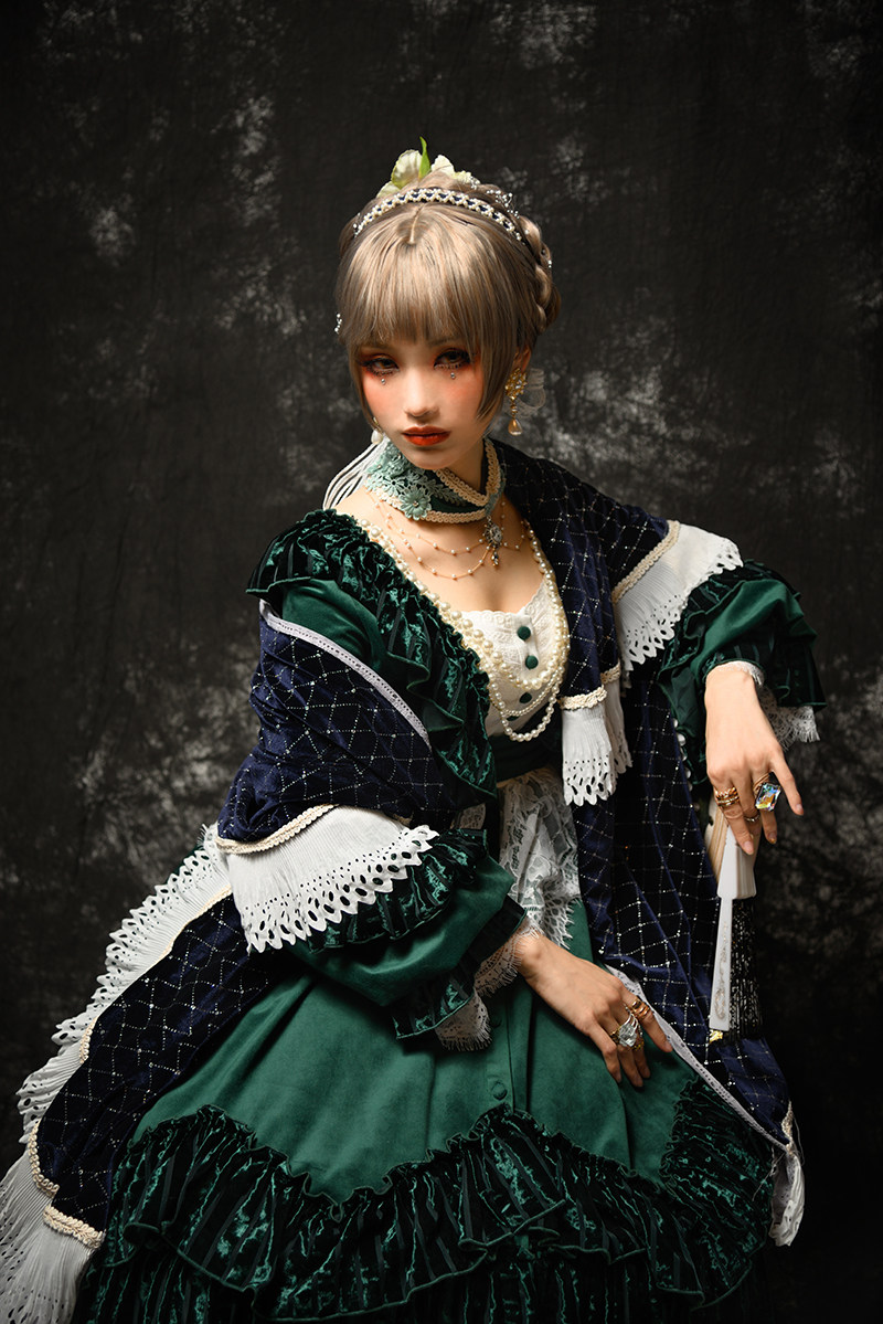 予页蒂歌钢琴师恋人clalolita丝绒op外套优雅古典lolita洛丽塔