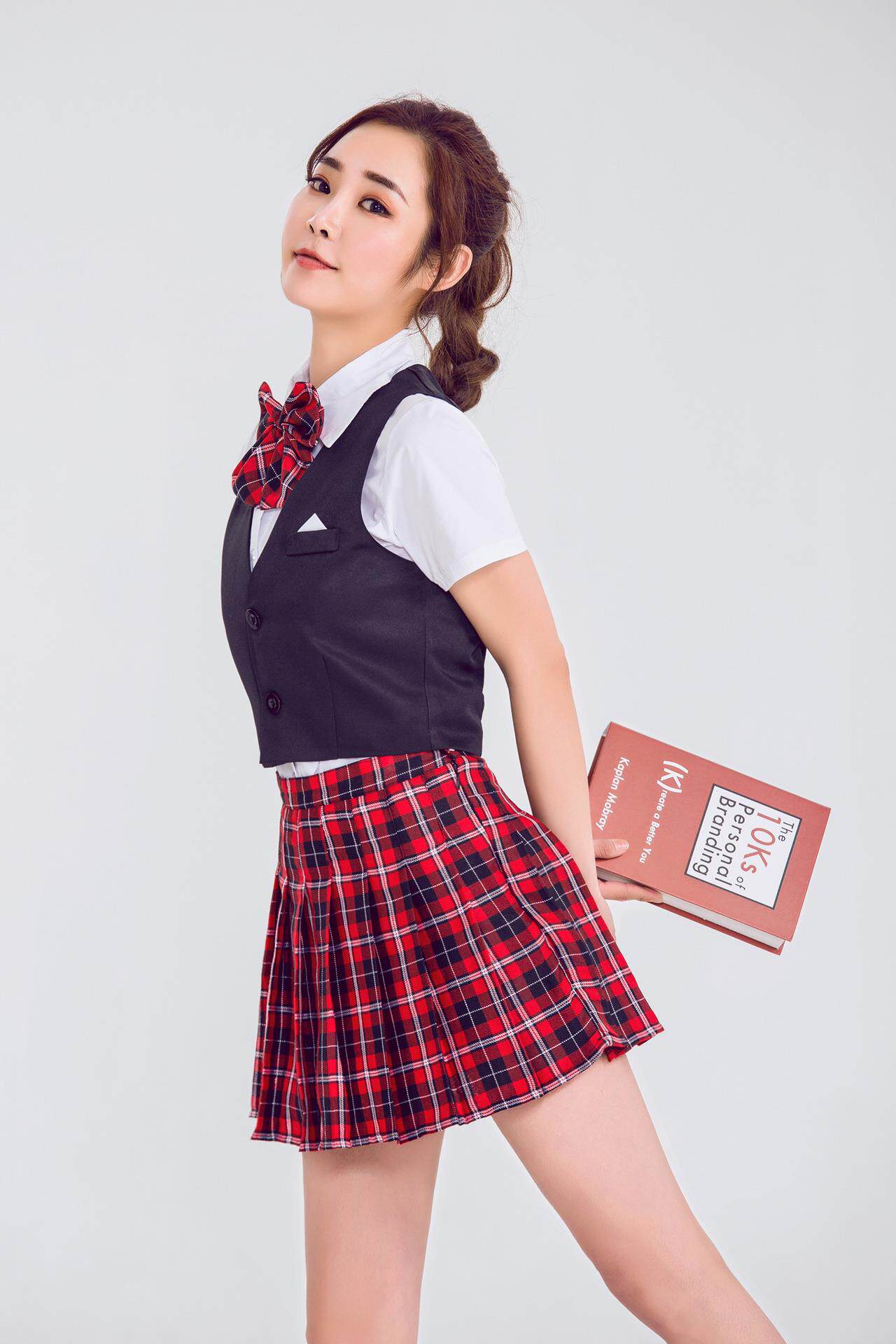 学院派日式学生校服苏格兰格子校园高中中学生制服民族服装