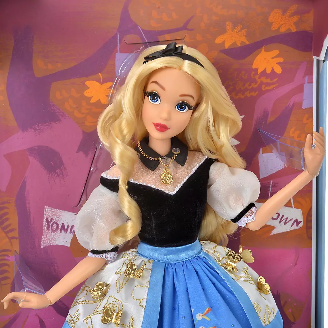 限量7900日本迪士尼爱丽丝梦游仙境周年纪念爱丽丝娃娃公仔手办