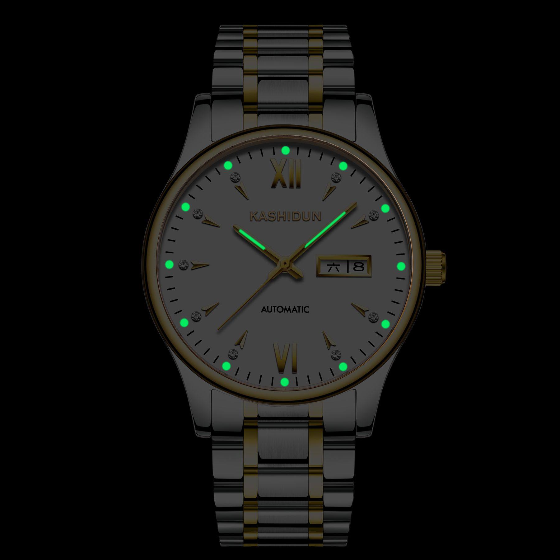 正品卡诗顿手表男士全自动机械表2021新款夜光防水国产腕表