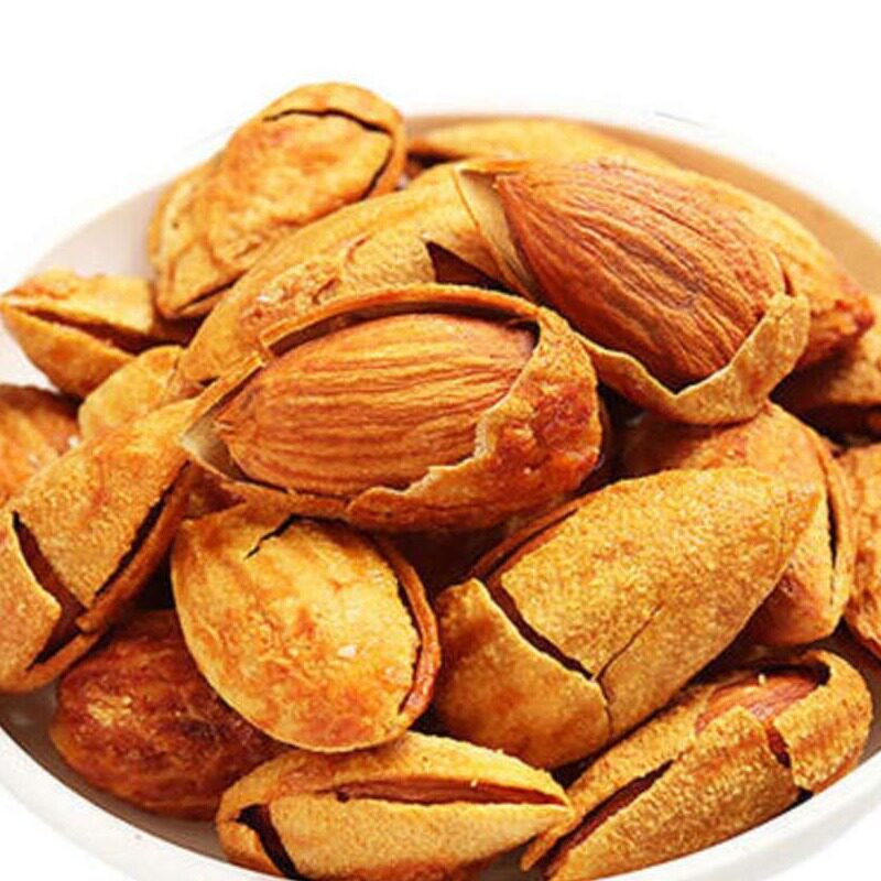 500g薄壳手剥巴旦坚果原味奶油味巴坦木散装杏仁