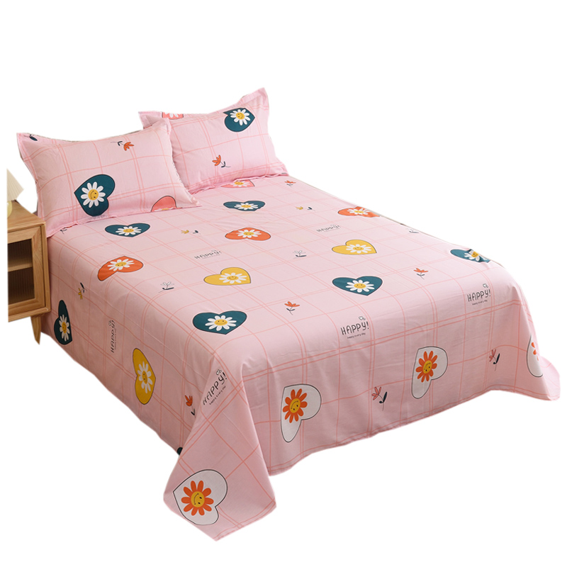 夏季纯棉床单单件单人15米18m12学生儿童卡通床单