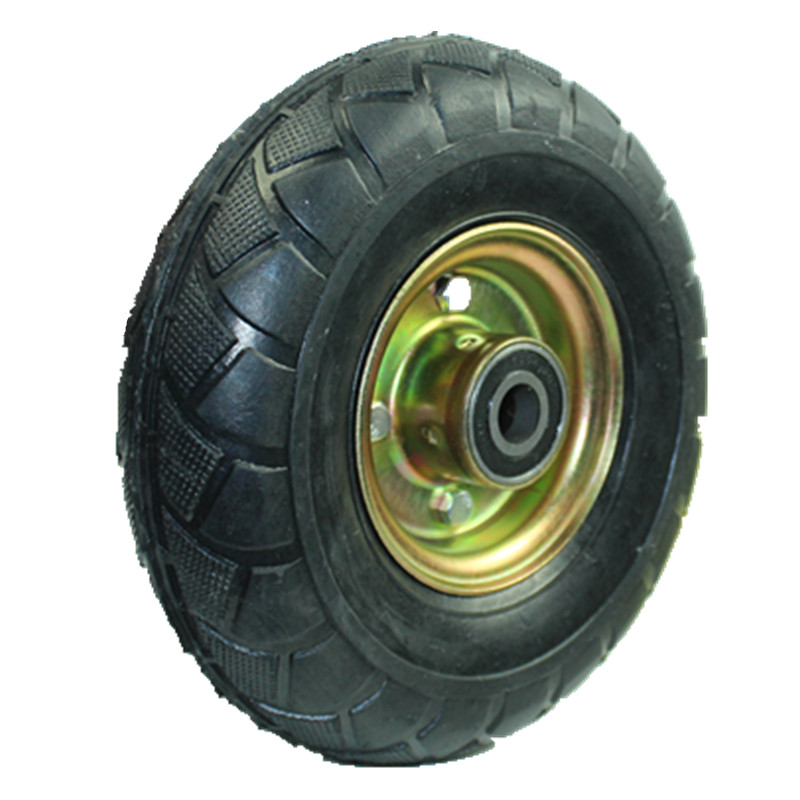 10寸老虎重型轮子350-4实心搬运耐磨小手手推车脚轮