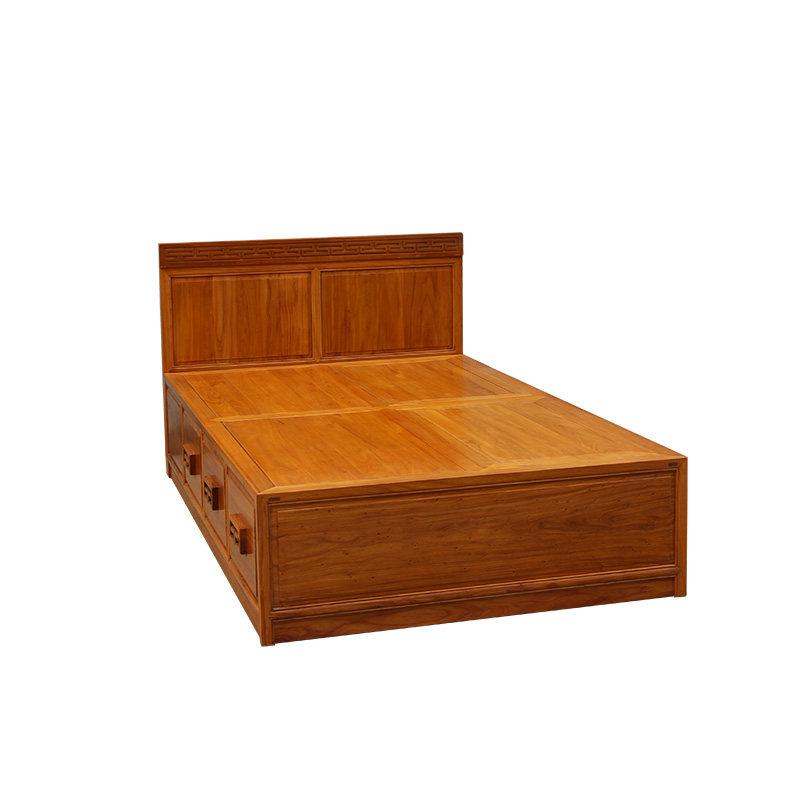 实木中式木床储物现代简约原木新中式单人童床儿童实木床