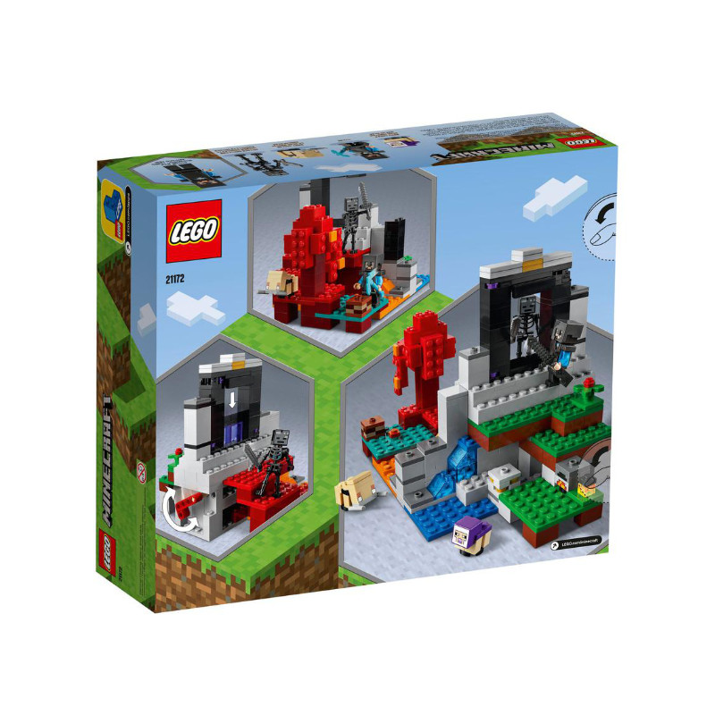 lego乐高21172我的世界系列废弃传送益智拼装塑料积木