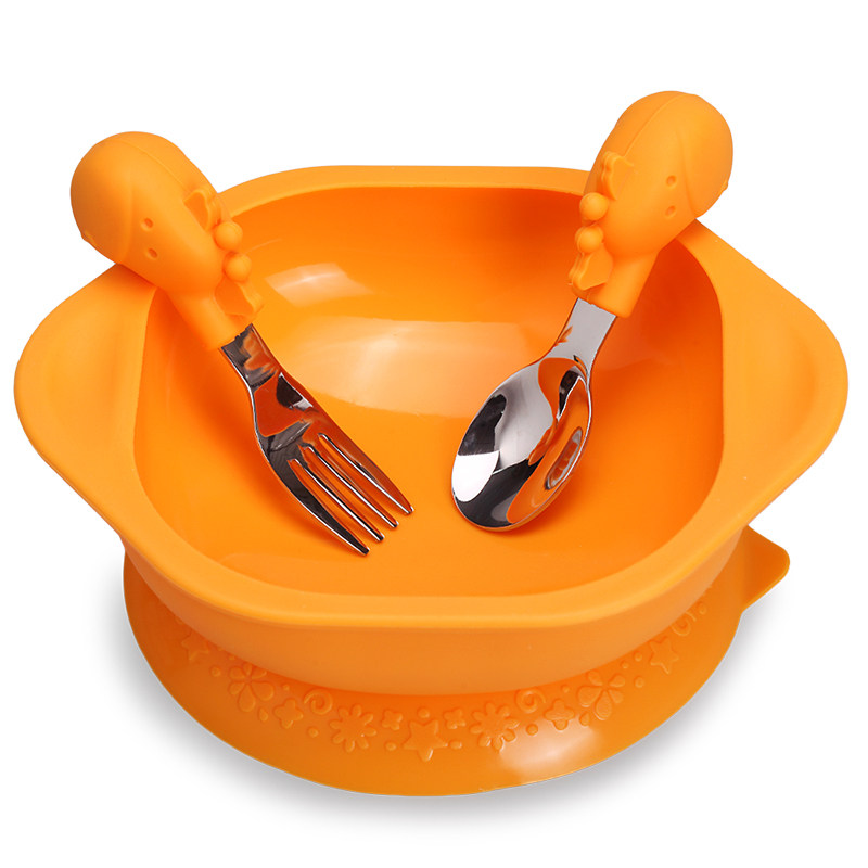 marcus叉勺宝宝吃饭短柄勺子婴儿训练勺叉辅食儿童餐具