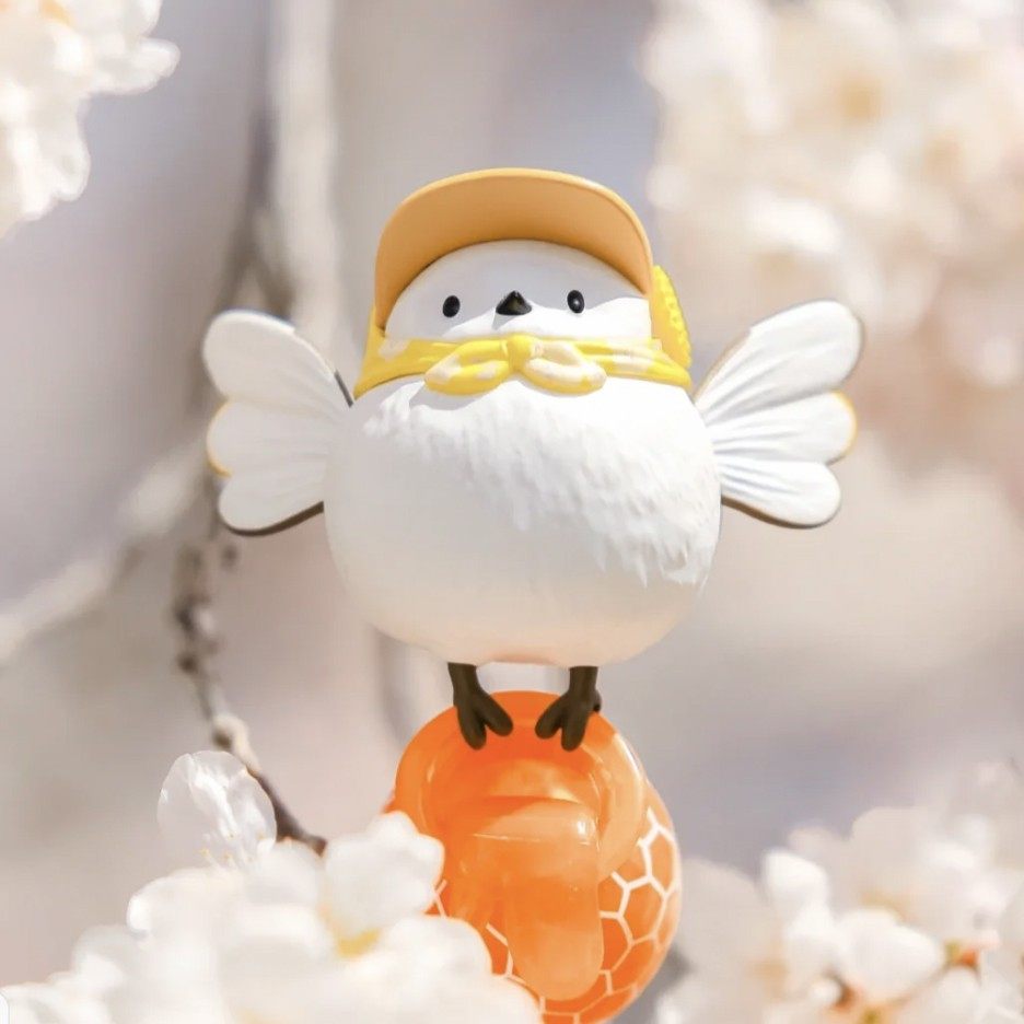 leadent长尾山雀小百合盲盒啾啾小鸟模型啾之回忆潮玩盲盒