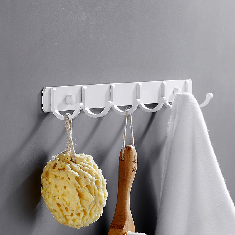 挂钩毛巾排钩衣柜打孔挂衣衣挂北欧白色壁挂挂钩