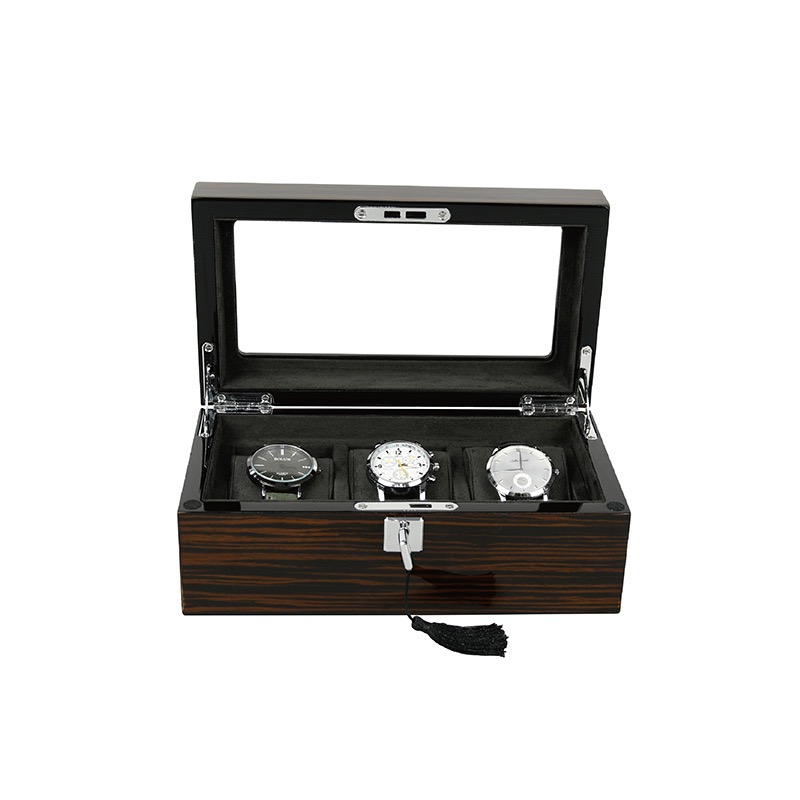 正品手表盒男士实木烤漆机械腕表收纳表箱多位手表首饰一体盒定制