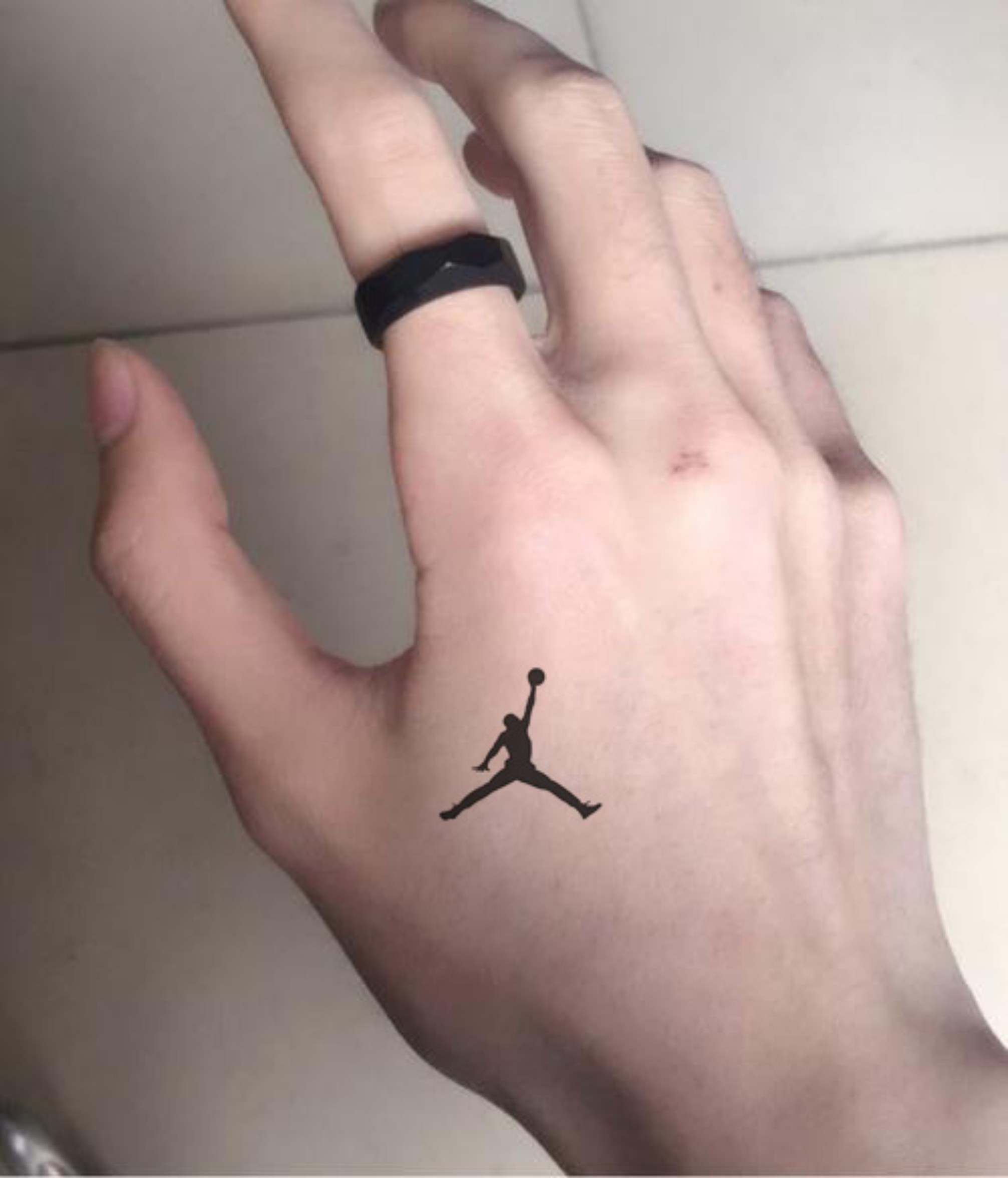 aj乔丹纹身贴男女nbalogo防水篮球飞人标志科比纹身贴贴纸
