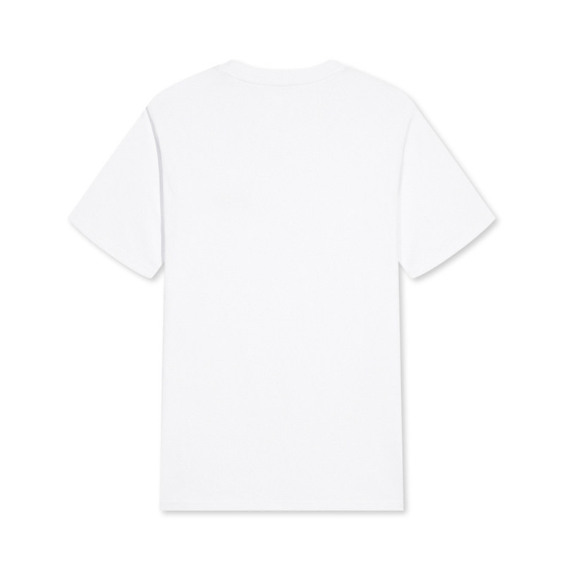 gxg男装夏季男士弹性舒适领口刺绣简约纯白色t恤