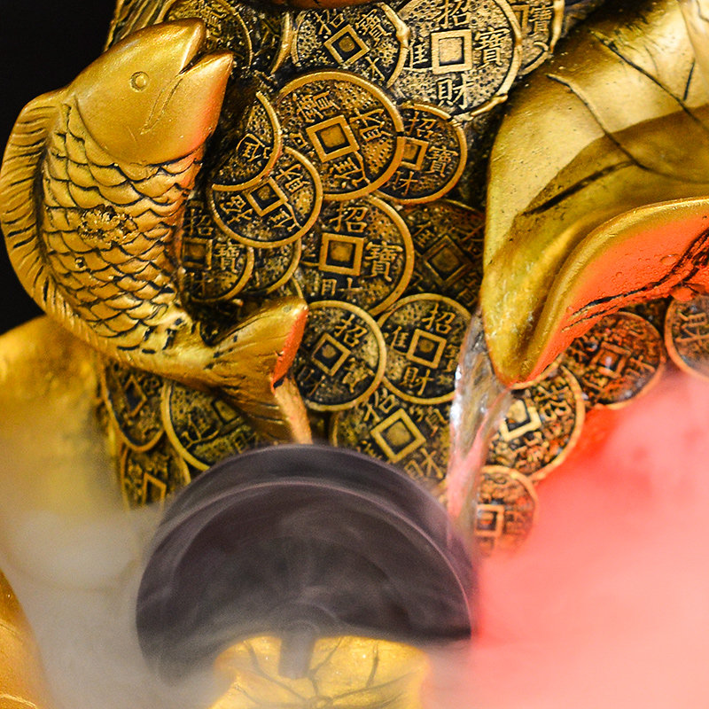 假山流水喷泉摆件吧台玄关室内客厅桌面办公室摆件