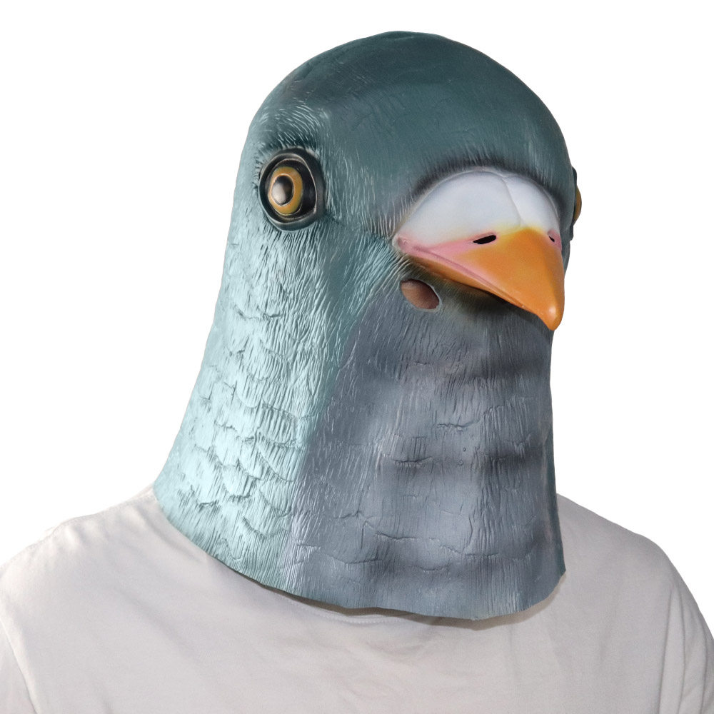 动物面具头套cos抖音兔子面具成人马头熊猫大象猩猩万圣节道具