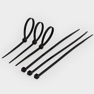 塑料固定扎线带电线捆扎线线束带黑色 自锁式 尼龙扎带3 500