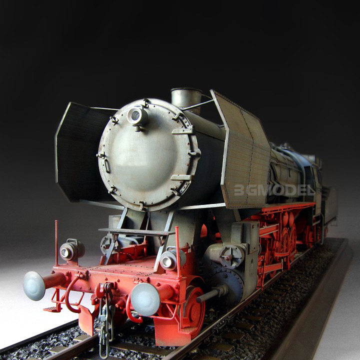 3g蒸汽机车轨道火车模型br52德国拼装坦克