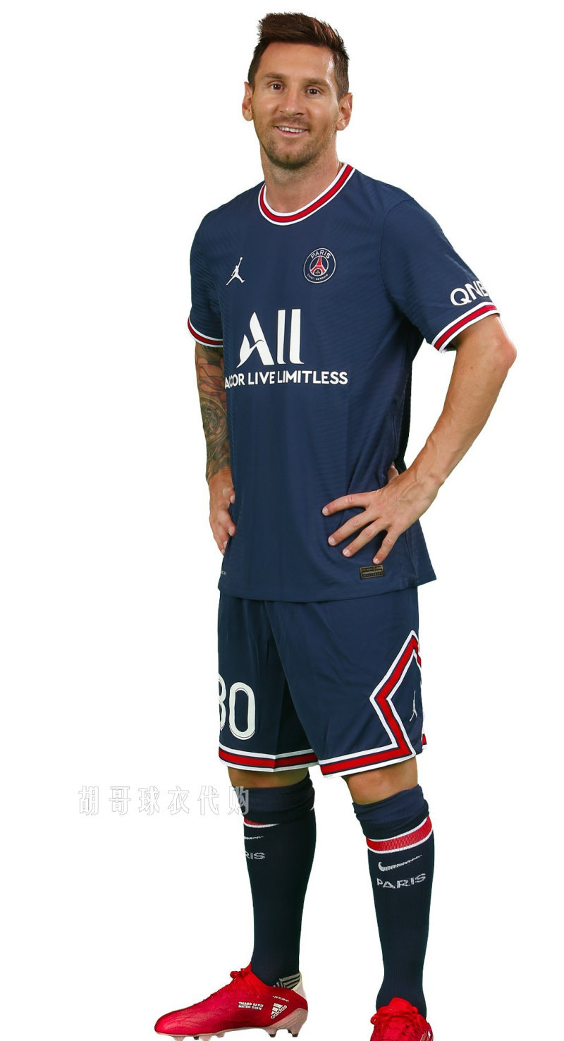 巴黎主场足球儿童男女梅西30号拉莫斯马尔球衣足球服