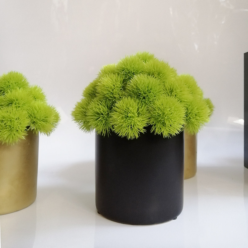 适合办公室绿植毛毛球装饰摆件现代简约样板仿真植物仿真花