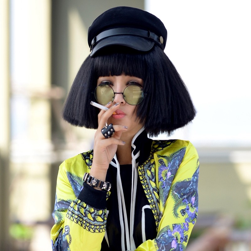 gaga同款bobo短发时尚女假发夜店人气扫帚头爆炸玉米烫表演潮发型