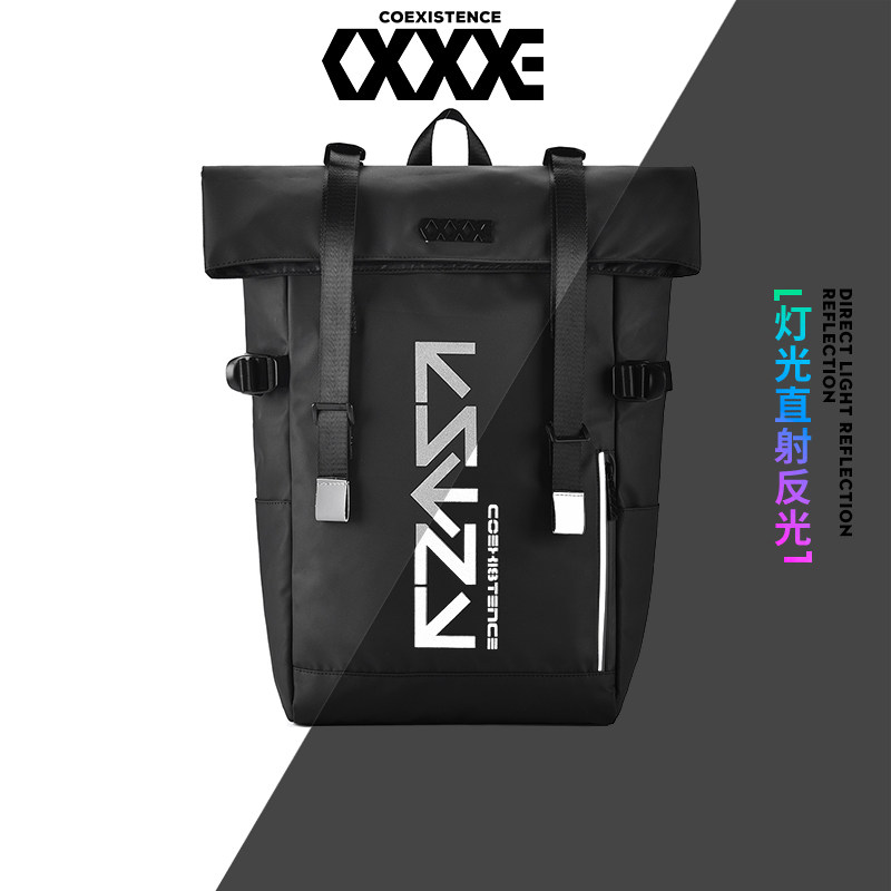 coexistence潮流电脑包男士休闲大容量简约双肩包大学生书包双肩背包