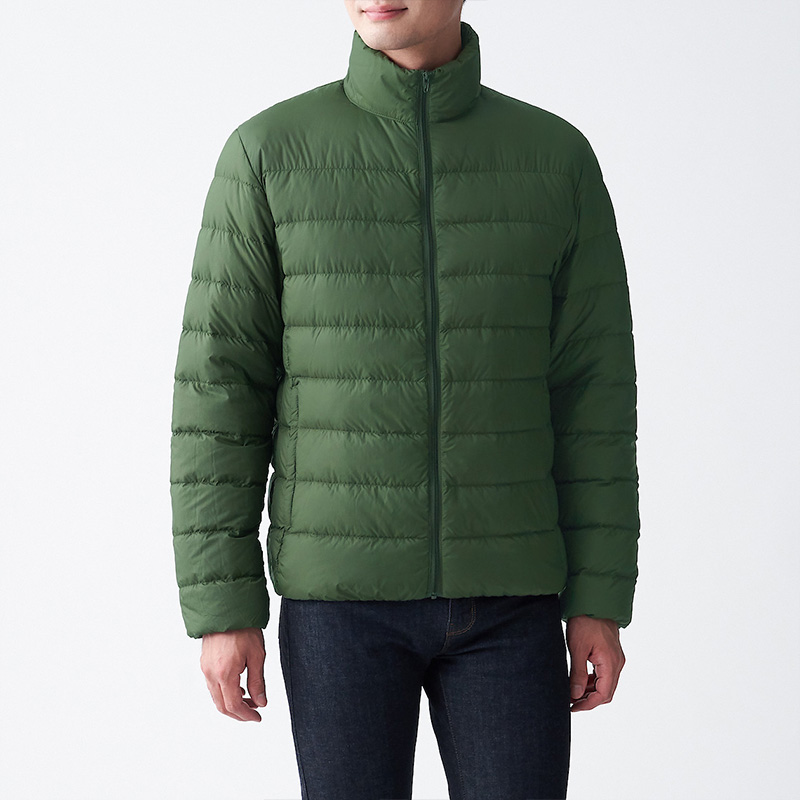 无印良品 MUJI 男式 轻量 便携 立领羽绒夹克